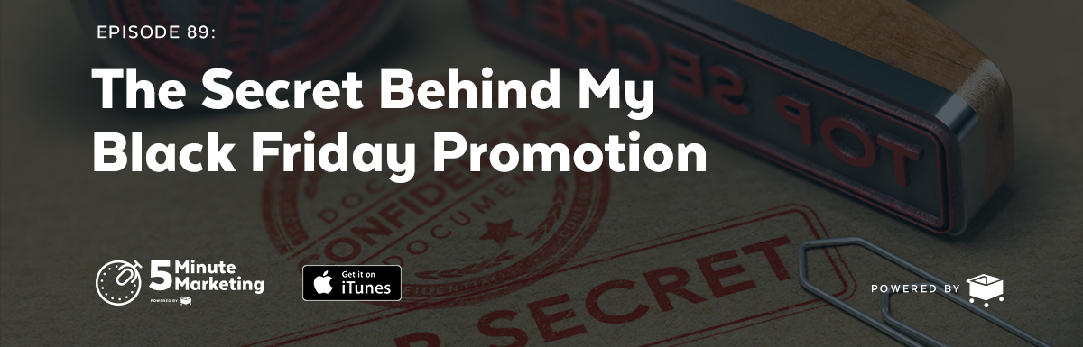 Ep #89: The Secret Behind My Black Friday Promotion